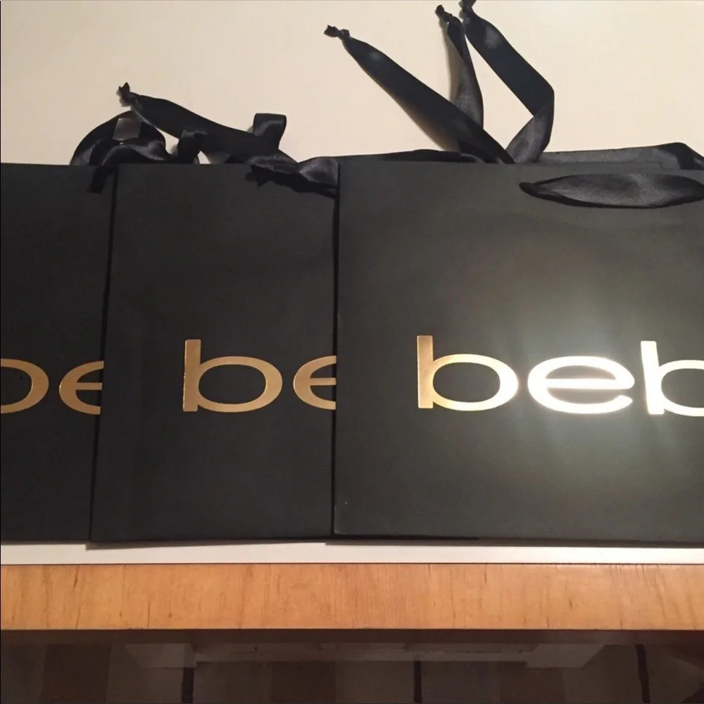 5 Bebe Large Shopping Gift Storage Bags 16" x 11"